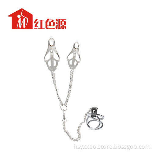 SM Sex Toy Nipple Clamps with cock ring Fetish Erotic Toys Sex Tool For Sale Adult Game